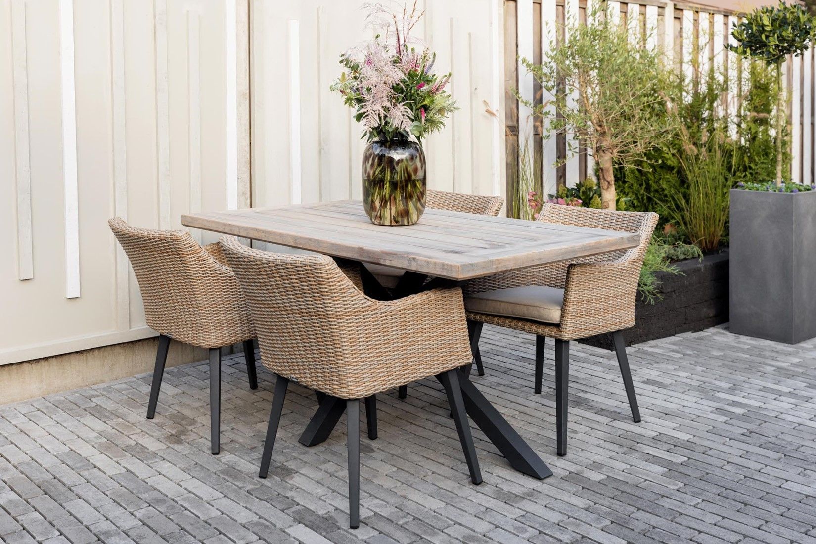 Eco Bricks waterpasserend 7x21x8cm veerse Grijs/Zwart