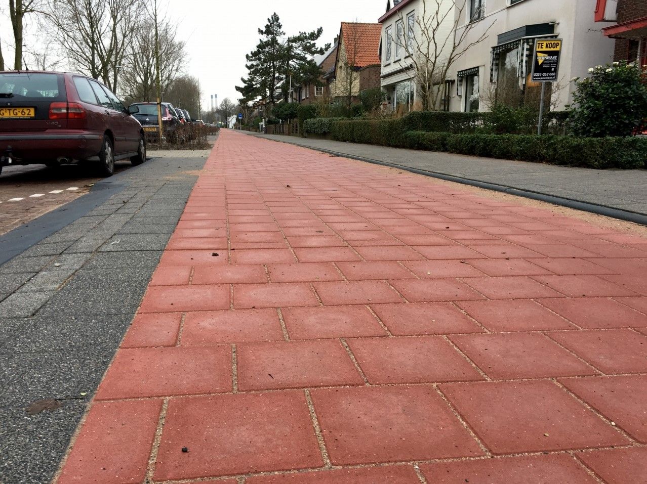 Betontegel 15x30x4,5cm rood