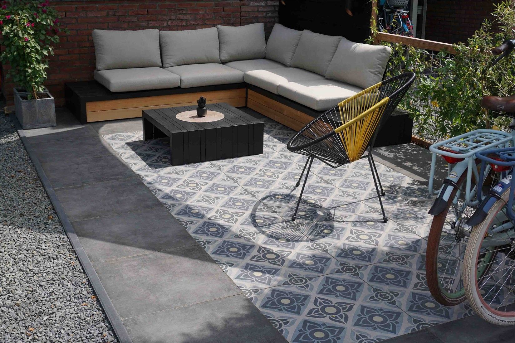 Cera3line 60x60x3cm Square Uni antraciet