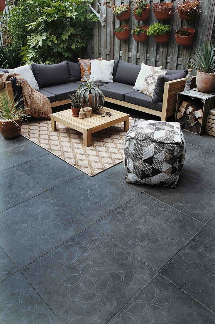 Cera3line 60x60x3cm Square Decor antraciet