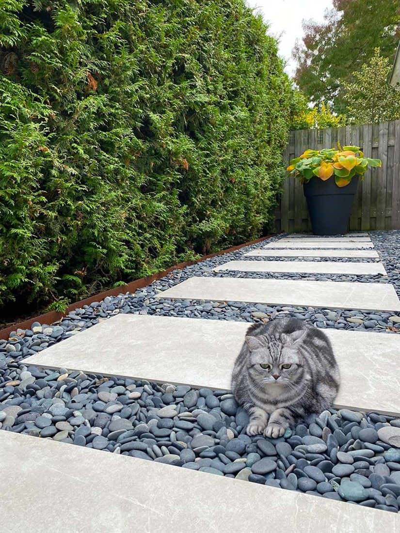 Beach Pebbles zwart 40-60mm - Zakgoed