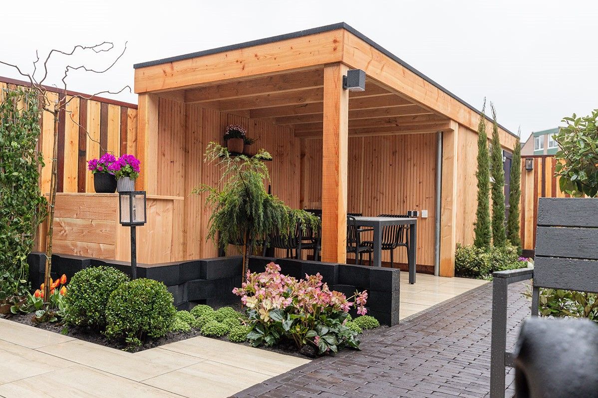 Palissade block wave 60x15x15cm zwart