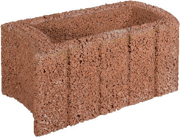 Ovalflor 40x21x20cm bruin