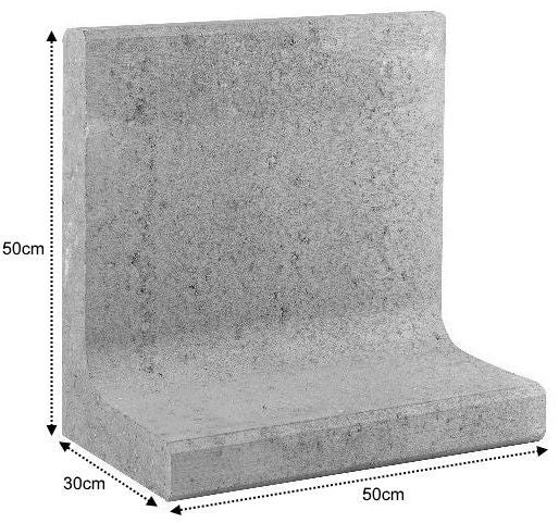 L-Element 50x30x50cm grijs
