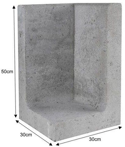 L-Element Hoek 30x30x50cm grijs