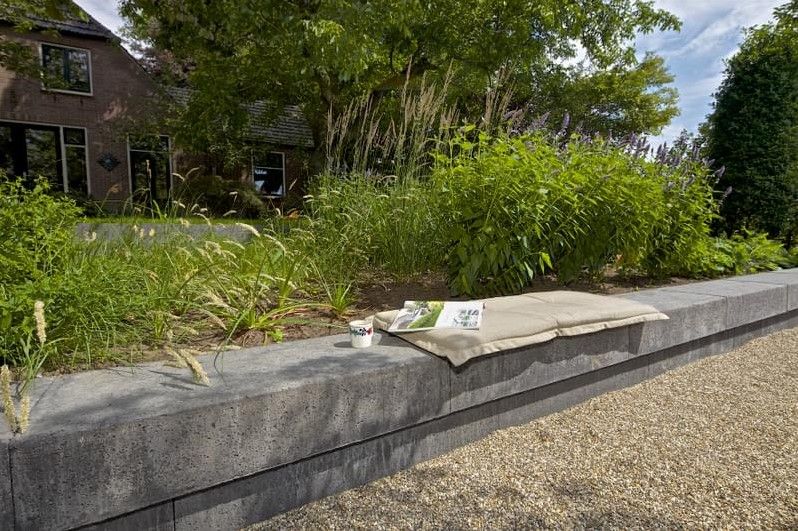 Schellevis Oud Hollandse zitelement 200x60x40cm antraciet