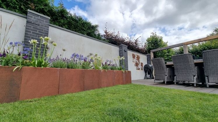 L-Element 50x30x50cm corten-bruin