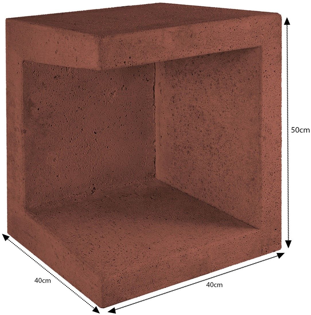 U-Element Hoek 40x40x50cm corten-bruin