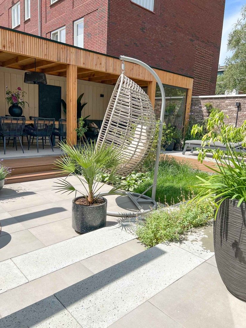 Schellevis Oud Hollandse traptrede massief 100x37x15cm grijs