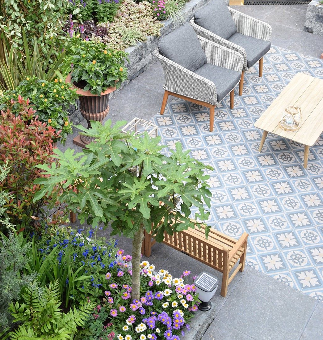 Designo 60x60x3cm Flamed Blue Decor