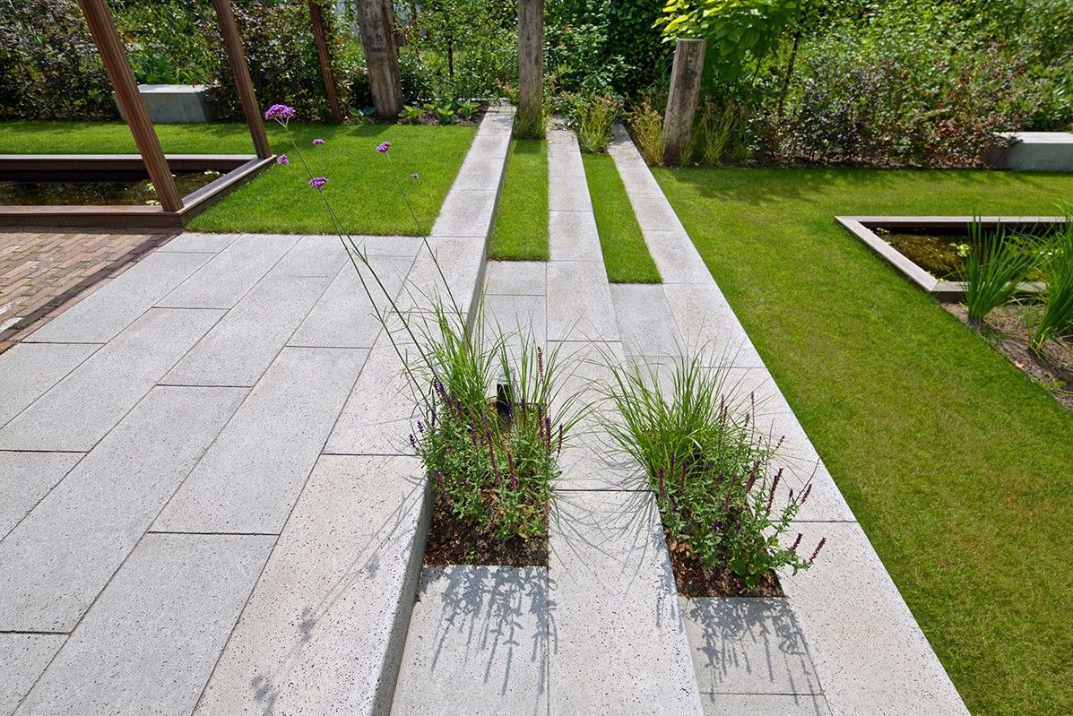 Schellevis Oud Hollandse Traptrede massief 100x40x20cm grijs