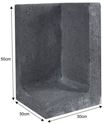 L-Element Hoek 30x30x50cm zwart