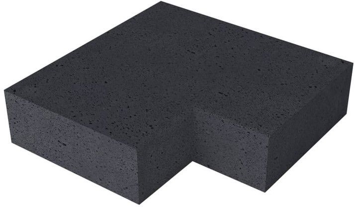 Schellevis Oud Hollandse traptrede massief hoek binnen 60-60x40x20cm carbon